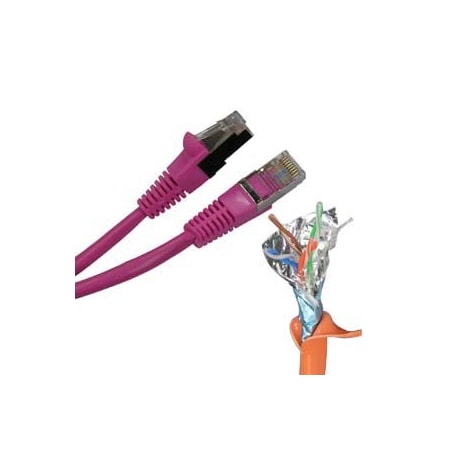 Bestlink Netware CAT6 Shielded (SSTP) Ethernet Network Booted Cable- 15ft- Pink 100807PK
